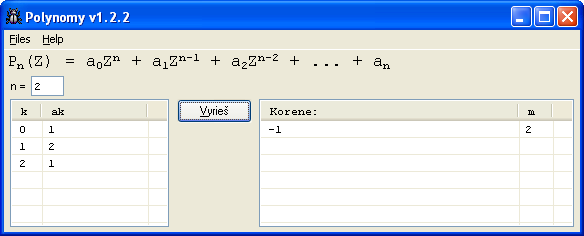 Polynom, Z^2 + 2Z + 1 = 0